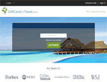 Tablet Screenshot of giftcardfortravel.com